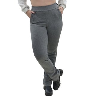 Calça reta Peluciada com bolso Dicors