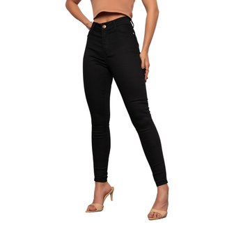 Calça Skinny SK Jeans Cintura Alta Básica Premium Feminina