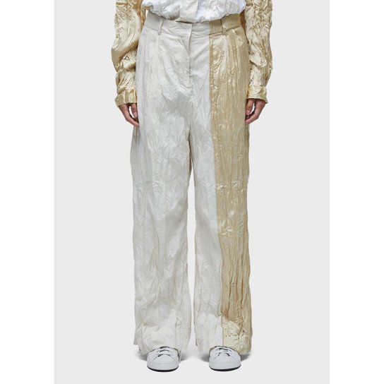 Calça wrinkledd satin + tricoline OSKLEN