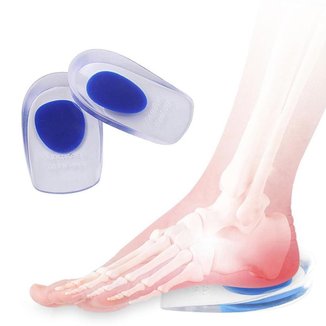 Calcanheira De Silicone Anti Impacto Ortopédica Meia Palmilha