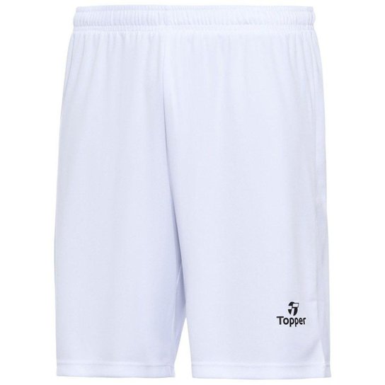 Calção Topper Fut Classic Masculino Plus Size - Branco 3G