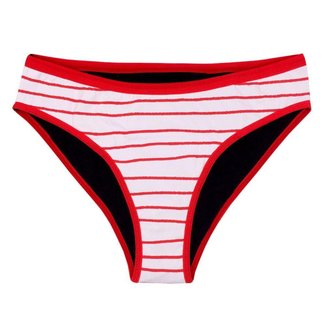 Calcinha Absorvente Bela Gil Korui - Branca e Vermelha G