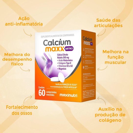Calcium Maxx ARTRO Cálcio Citrato Malato 260mg Maxinutri