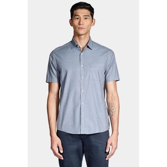 Camisa Aramis Manga Curta Cosmo Regular Fil a Fil