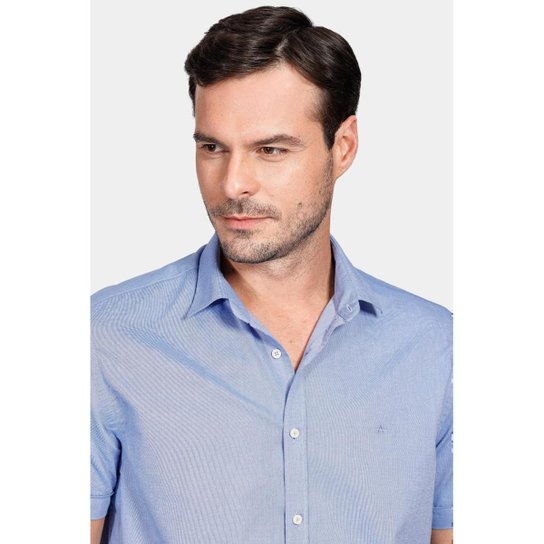 Camisa Aramis Manga CurtaAntilia Azul Jeans