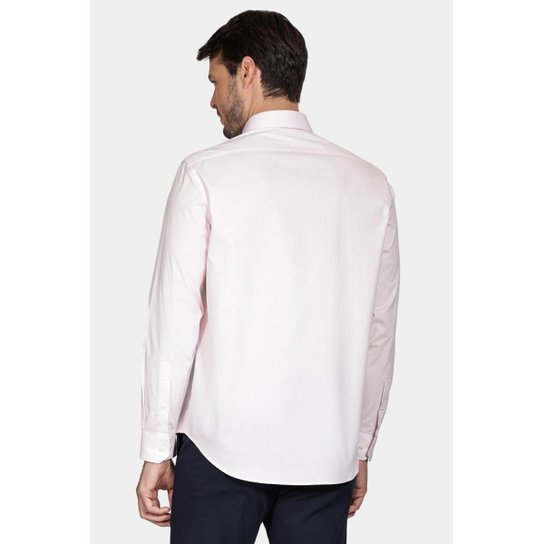 Camisa Aramis Manga Longa Regular Stretch Liso Rosa