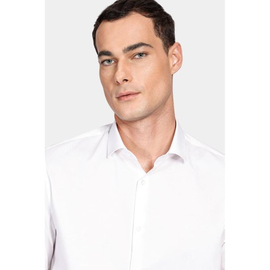 Camisa Aramis Manga Longa Regular Tricoline Stretch Liso