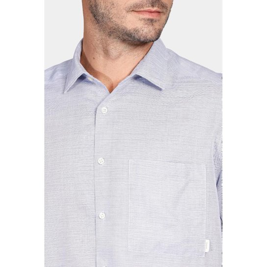 Camisa Aramis Regular Ampla Sarjada Leve Alumínio