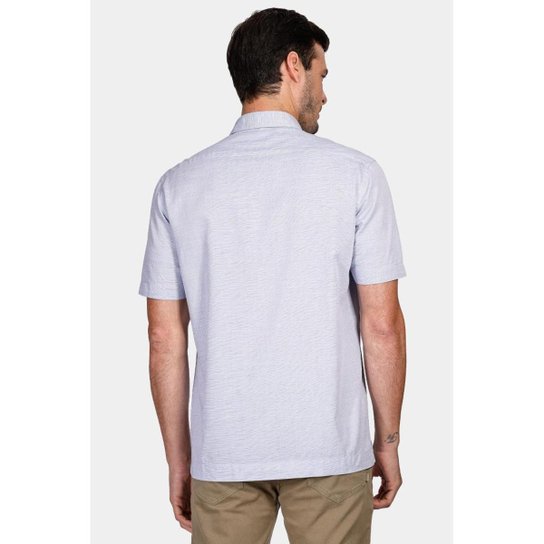 Camisa Aramis Regular Ampla Sarjada Leve Alumínio