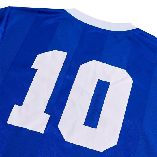 Camisa Argentina 1986 Away Retrô Maradona La Mano de Dios Manga Longa Masculino