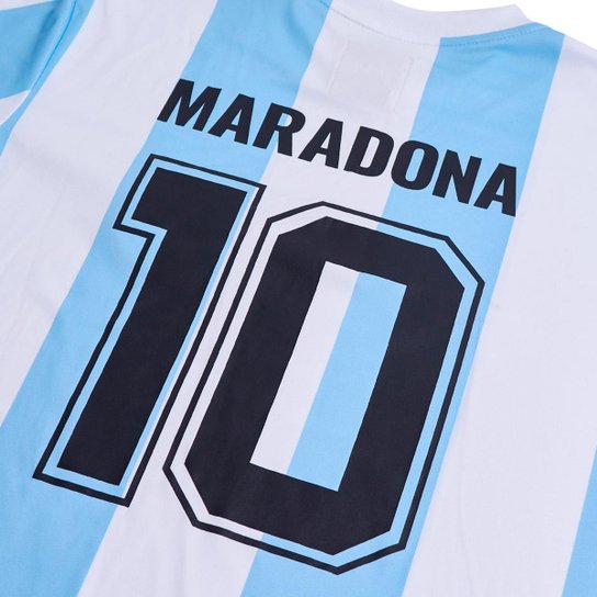 Camisa Argentina Maradona Retrô 1986 Infantil Juvenil Unissex