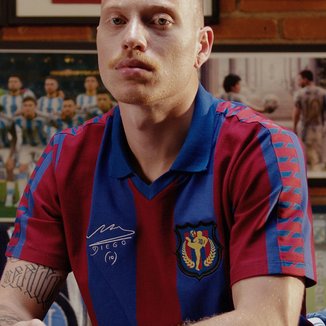 Camisa Barcelona Anos 80 Retrô Maradona Masculino