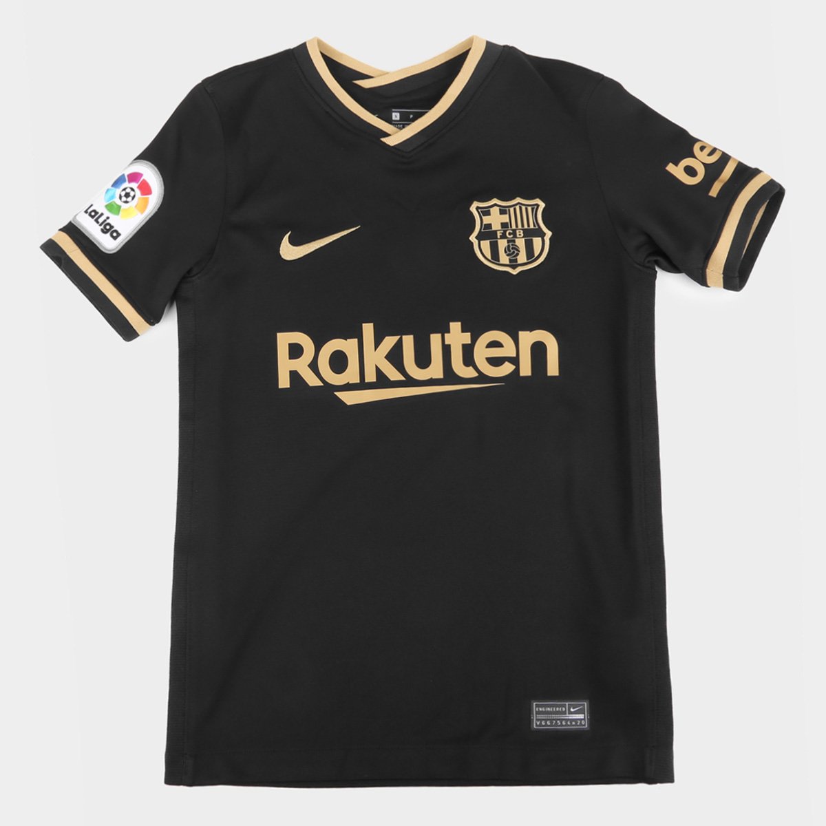 Camisa Barcelona Juvenil Away 20 21 S N Torcedor Nike Preto E Dourado Allianz Parque Shop