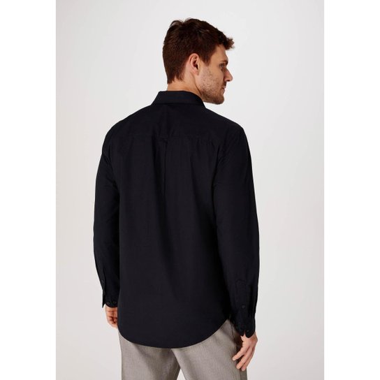 Camisa Básica Masculina Manga Longa Slim