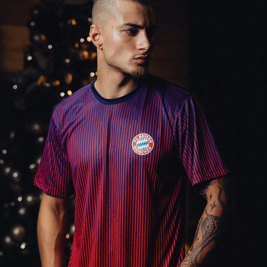 Camisa Bayern De Munique Degradê Vermelho Masculina