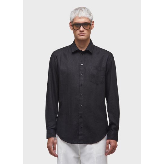 Camisa bordado graphic linen OSKLEN