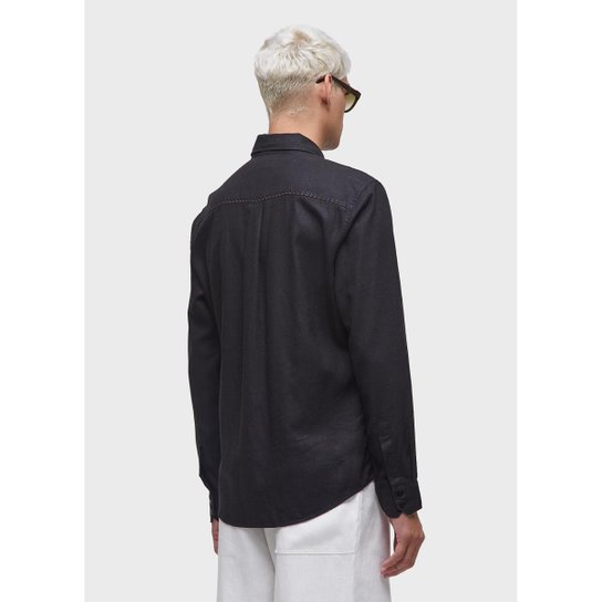 Camisa bordado graphic linen OSKLEN