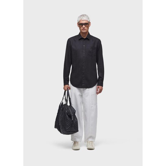 Camisa bordado graphic linen OSKLEN