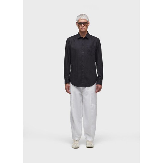 Camisa bordado graphic linen OSKLEN