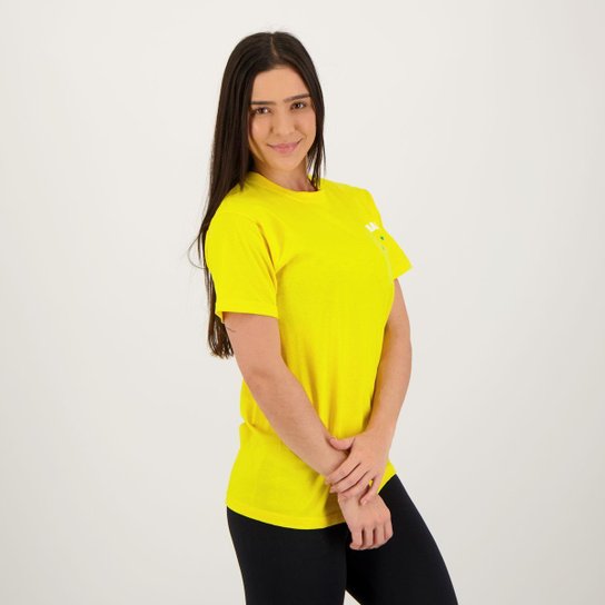 Camisa Brasil Clássica Amarela Feminina