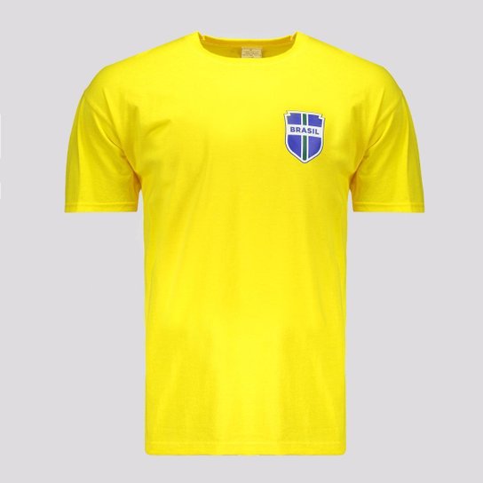 Camisa Brasil Escudo Amarela