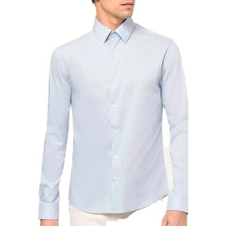 Camisa Calvin Klein Slim Essential Basic Masculina - AZUL CLARO - 5
