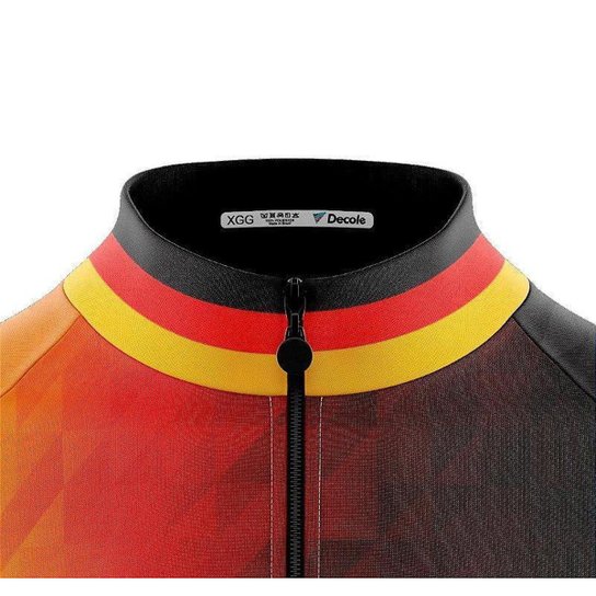 Camisa Ciclismo Copa Alemanha Longa Proteção Uv Zíper Full Decole