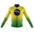 Camisa Ciclismo Copa Brasil Manga Longa Zíper Total Uv Bike Mtb Decole - Amarelo