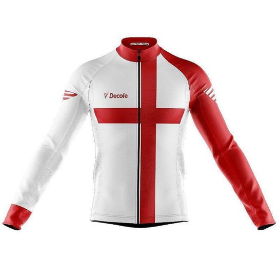 Camisa Ciclismo Copa Inglaterra Manga Longa Decole Uv Bike