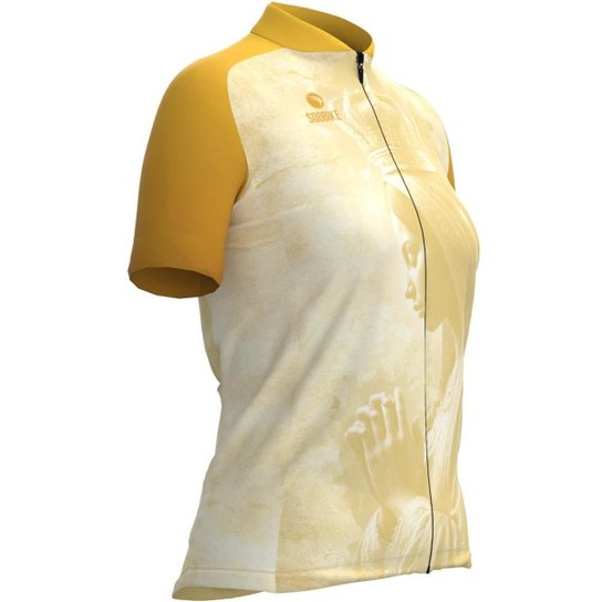 CAMISA CICLISMO FEMININA SÓDBIKE, PROTEÇÃO SOLAR 20, ZIPER FULL, NOSSA SENHORA - XGG