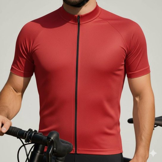 Camisa Ciclismo Masculino Mtb Proteção UV 30+ Tecido Dry Zíper e 3 Bolsos