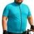 Camisa Ciclismo Plus Size Masculina Mtb Proteção UV30+ Zíper Bolsos - Azul