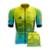 Camisa de Bike Masculina Ziper Total Premium Profissional - Verde+Amarelo