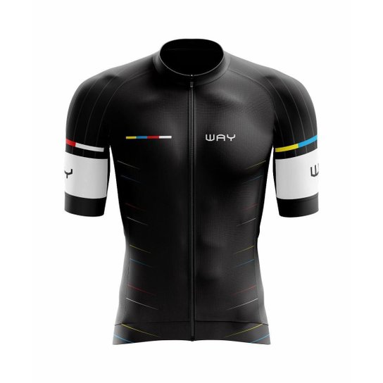 Camisa de Ciclismo Masculina Premium Ziper Total Confortável Preoteção Uv Respirável