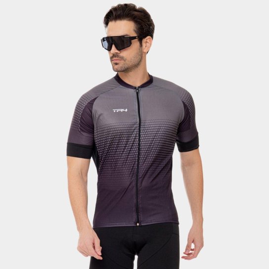 Camisa de Ciclismo Masculina Premium Ziper Total Confortável Preoteção Uv Respirável