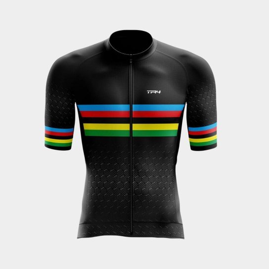 Camisa de Ciclismo Masculina Premium Ziper Total Confortável Preoteção Uv Respirável