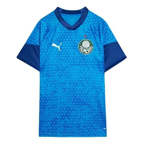 CAMISA DE TREINO E VIAGEM PUMA PALMEIRAS 2024 MASCULINA - AZUL GGGG
