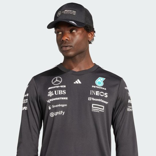 Camisa Driver Manga Longa Mercedes- Amg Pretonas Formula One Team Masculina