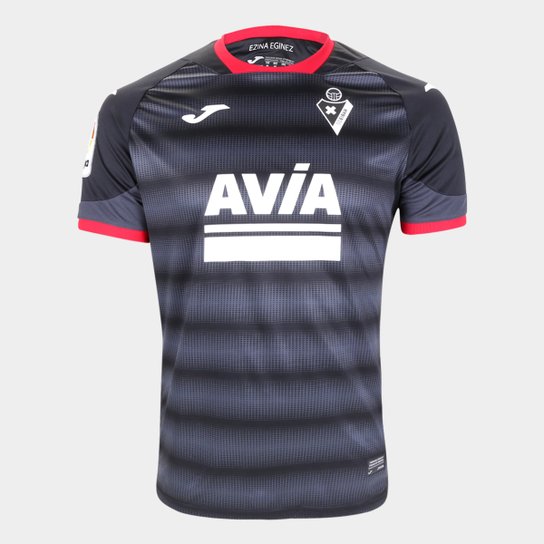 Camisa Eibar Third 20/21 s/n° Torcedor Joma Masculina - Preto+Cinza