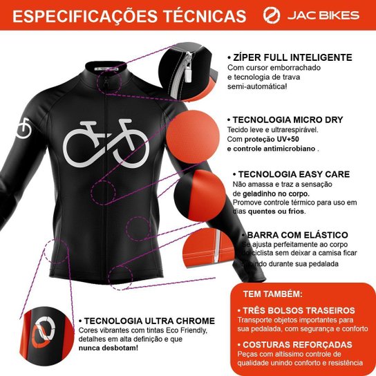 Camisa Forever Manga Longa Dry Confortável Bike Mtb