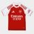 Camisa Infantil Arsenal Home 25/26 s/n Torcedor Adidas - Vermelho+Branco