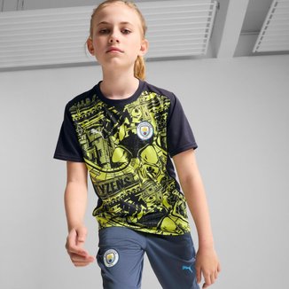 Camisa Infantil Manchester City Pré-Jogo Puma Feminina
