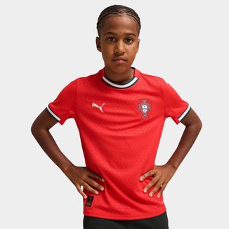 Camisa Infantil Seleção Portugal Home 25/26 s/n Torcedor Puma