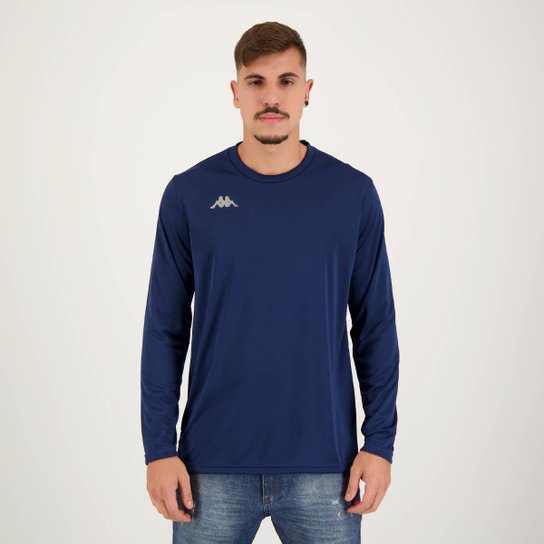 Camisa Kappa Medena UV40+ Manga Longa Marinho