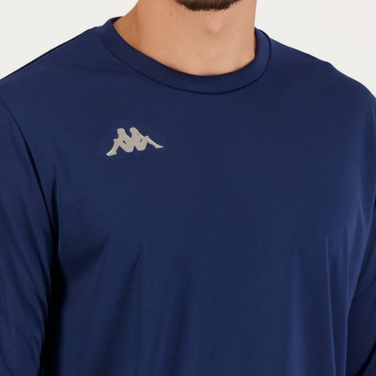 Camisa Kappa Medena UV40+ Manga Longa Marinho