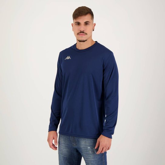 Camisa Kappa Medena UV40+ Manga Longa Marinho