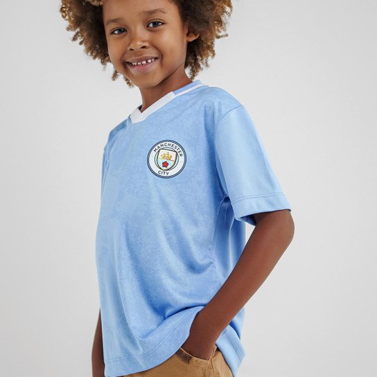 Camisa Manchester City Lancashire Infantil Juvenil