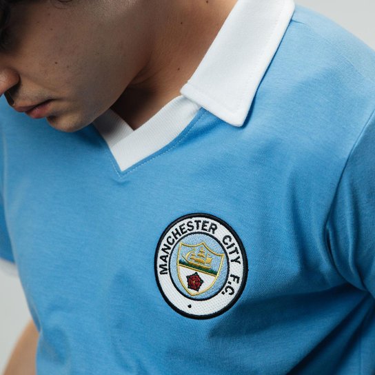 Camisa Manchester City Retrô Anos 70 Masculina