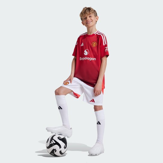 Camisa Manchester United Infantil Adidas Home Torcedor 24/25 s/n°
