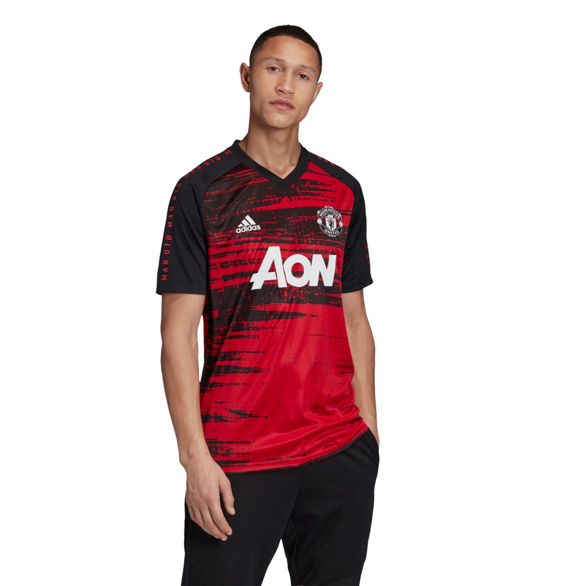 Camisa Manchester United Pre Jogo 20 21 Adidas Masculina Vermelho E Preto Allianz Parque Shop